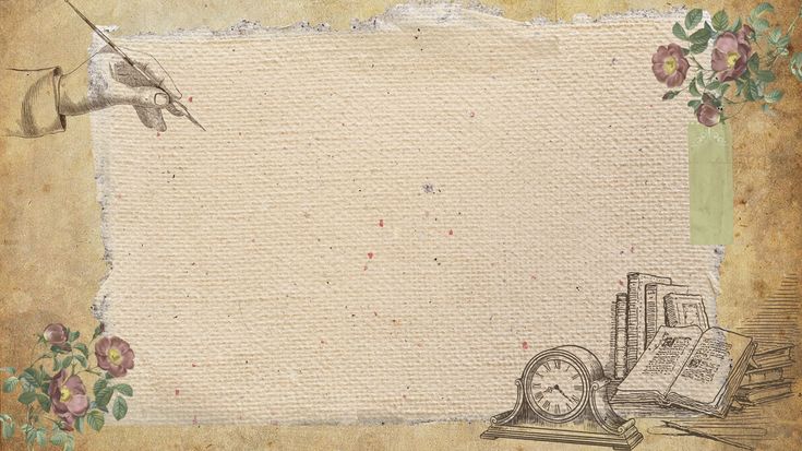 Vintage paper background with illustration details